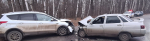 В Липецке в столкновении двух автомобилей пострадали три человека