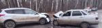 В Липецке в столкновении двух автомобилей пострадали три человека