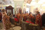 В день памяти святой великомученицы Варвары, Высокопреосвященнейший Арсений, митрополит Липецкий и Задонский, совершил Божественную литургию и чин молебного пения в храме прмц. Евдокии г. Липецка