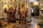 Богослужение архиерейским чином в кафедральном соборе Рождества Христова г. Липецка