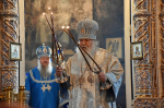 Высокопреосвященнейший схимитрополит Никон (Васин) и Преосвященнейший Евфимий, епископ Усманский, викарий Липецкой епархии совершили Божественную литургию в Задонском Рождество-Богородицком мужском монастыре