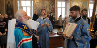В праздник Благовещения Пресвятой Богородицы, Высокопреосвященнейший Арсений, митрополит Липецкий и Задонский совершил богослужения в кафедральном соборе Рождества Христова г. Липецка - Липецкая Епархия