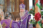 Высокопреосвященнейший схимитрополит Никон (Васин) и Преосвященнейший Евфимий, епископ Усманский, викарий Липецкой епархии, совершили Божественную литургию во Владимирском соборе Задонского Рождество-Богородицкого мужского монастыря