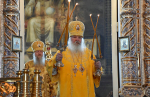 Высокопреосвященнейший схимитрополит Никон (Васин) и Преосвященнейший Евфимий, епископ Усманский, викарий Липецкой епархии, совершили Божественную литургию во Владимирском соборе Задонского Рождество-Богородицкого мужского монастыря