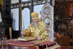 Высокопреосвященнейший схимитрополит Никон (Васин) и Преосвященнейший Евфимий, епископ Усманский, викарий Липецкой епархии, совершили Божественную литургию во Владимирском соборе Задонского Рождество-Богородицкого мужского монастыря