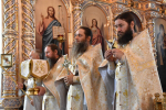 Высокопреосвященнейший схимитрополит Никон (Васин) и Преосвященнейший Евфимий, епископ Усманский, викарий Липецкой епархии, совершили Божественную литургию во Владимирском соборе Задонского Рождество-Богородицкого мужского монастыря