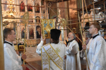 Высокопреосвященнейший схимитрополит Никон (Васин) и Преосвященнейший Евфимий, епископ Усманский, викарий Липецкой епархии, совершили Божественную литургию во Владимирском соборе Задонского Рождество-Богородицкого мужского монастыря