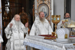 Высокопреосвященнейший схимитрополит Никон (Васин) и Преосвященнейший Евфимий, епископ Усманский, викарий Липецкой епархии, совершили Божественную литургию во Владимирском соборе Задонского Рождество-Богородицкого мужского монастыря