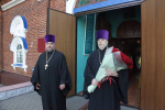 В Неделю 1-ю по Пятидесятнице, Всех святых, Высокопреосвященнейший Арсений, митрополит Липецкий и Задонский, совершил Божественную литургию в храме Покрова Пресвятой Богородицы с. Сухая Лубна Липецкого района
