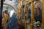 В Неделю 1-ю по Пятидесятнице, Всех святых, Высокопреосвященнейший Арсений, митрополит Липецкий и Задонский, совершил Божественную литургию в храме Покрова Пресвятой Богородицы с. Сухая Лубна Липецкого района