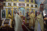 В Неделю 1-ю по Пятидесятнице, Всех святых, Высокопреосвященнейший Арсений, митрополит Липецкий и Задонский, совершил Божественную литургию в храме Покрова Пресвятой Богородицы с. Сухая Лубна Липецкого района