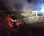 Ночью в селе Девица Липецкой области вспыхнула иномарка