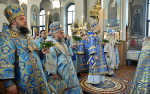 Преосвященнейший Евфимий, епископ Усманский, викарий Липецкой епархии, в сослужении с архипастырями совершил Всенощное бдение в Знаменском кафедральном соборе г. Борисоглебска