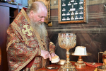 Высокопреосвященнейший схимитрополит Никон (Васин) и Преосвященнейший Евфимий, епископ Усманский, викарий Липецкой епархии, совершили Божественную литургию во Владимирском соборе Задонского Рождество-Богородицкого мужского монастыря