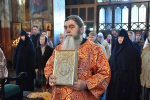 Высокопреосвященнейший схимитрополит Никон (Васин) и Преосвященнейший Евфимий, епископ Усманский, викарий Липецкой епархии, совершили Божественную литургию во Владимирском соборе Задонского Рождество-Богородицкого мужского монастыря