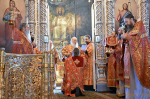 Высокопреосвященнейший схимитрополит Никон (Васин) и Преосвященнейший Евфимий, епископ Усманский, викарий Липецкой епархии, совершили Божественную литургию во Владимирском соборе Задонского Рождество-Богородицкого мужского монастыря