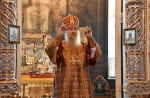 Высокопреосвященнейший схимитрополит Никон (Васин) и Преосвященнейший Евфимий, епископ Усманский, викарий Липецкой епархии, совершили Божественную литургию во Владимирском соборе Задонского Рождество-Богородицкого мужского монастыря