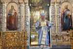 Высокопреосвященнейший схимитрополит Никон (Васин) и Преосвященнейший Евфимий, епископ Усманский, викарий Липецкой епархии, совершили Божественную литургию во Владимирском соборе Задонского Рождество-Богородицкого мужского монастыря
