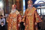 Высокопреосвященнейший схимитрополит Никон (Васин) и Преосвященнейший Евфимий, епископ Усманский, викарий Липецкой епархии, совершили Божественную литургию во Владимирском соборе Задонского Рождество-Богородицкого мужского монастыря