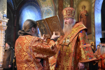 Высокопреосвященнейший схимитрополит Никон (Васин) и Преосвященнейший Евфимий, епископ Усманский, викарий Липецкой епархии, совершили Божественную литургию во Владимирском соборе Задонского Рождество-Богородицкого мужского монастыря