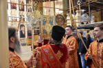 Высокопреосвященнейший схимитрополит Никон (Васин) и Преосвященнейший Евфимий, епископ Усманский, викарий Липецкой епархии, совершили Божественную литургию во Владимирском соборе Задонского Рождество-Богородицкого мужского монастыря