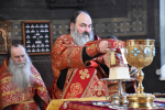 Высокопреосвященнейший схимитрополит Никон (Васин) и Преосвященнейший Евфимий, епископ Усманский, викарий Липецкой епархии, совершили Божественную литургию во Владимирском соборе Задонского Рождество-Богородицкого мужского монастыря