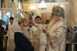 В канун праздника Собора Архистратига Божия Михаила и прочих Небесных Сил бесплотных, Высокопреосвященнейший Арсений, митрополит Липецкий и Задонский, совершил Всенощное бдение в кафедральном соборе Рождества Христова г. Липецка