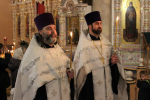 В канун праздника Собора Архистратига Божия Михаила и прочих Небесных Сил бесплотных, Высокопреосвященнейший Арсений, митрополит Липецкий и Задонский, совершил Всенощное бдение в кафедральном соборе Рождества Христова г. Липецка