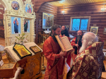 В Неделю 26-ю по Пятидесятнице, день памяти великомученицы Екатерины, Глава митрополии совершил Божественную литургию и чин молебного пения в скитском храме иконы Божией Матери «Скоропослушница» с. Даньшино