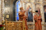 В Неделю 27-ю по Пятидесятнице, Высокопреосвященнейший схимитрополит Никон (Васин) и Преосвященнейший Евфимий, епископ Усманский, викарий Липецкой епархии, совершили Божественную литургию в Задонском Рождество-Богородицком мужском монастыре
