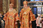 В Неделю 27-ю по Пятидесятнице, Высокопреосвященнейший схимитрополит Никон (Васин) и Преосвященнейший Евфимий, епископ Усманский, викарий Липецкой епархии, совершили Божественную литургию в Задонском Рождество-Богородицком мужском монастыре
