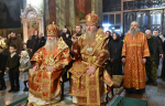 В Неделю 28-ю по Пятидесятнице, Высокопреосвященнейший схимитрополит Никон (Васин) и Преосвященнейший Евфимий, епископ Усманский, викарий Липецкой епархии, совершили Божественную литургию
