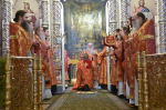 В Неделю 30-ю по Пятидесятнице, Высокопреосвященнейший схимитрополит Никон (Васин) и Преосвященнейший Евфимий, епископ Усманский, викарий Липецкой епархии, совершили Божественную литургию
