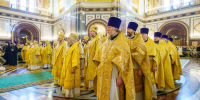 Высокопреосвященнейший Арсений, митрополит Липецкий и Задонский сослужил Святейшему Патриарху Московскому и всея Руси Кириллу за Божественной литургией в кафедральном соборном храме Христа Спасителя г. Москвы - Липецкая Епархия
