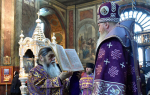Высокопреосвященнейший схимитрополит Никон (Васин) и Преосвященнейший Евфимий, епископ Усманский, викарий Липецкой епархии, совершили Божественную литургию во Владимирском соборе Задонского Рождество-Богородицкого мужского монастыря