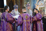 Высокопреосвященнейший схимитрополит Никон (Васин) и Преосвященнейший Евфимий, епископ Усманский, викарий Липецкой епархии, совершили Божественную литургию во Владимирском соборе Задонского Рождество-Богородицкого мужского монастыря