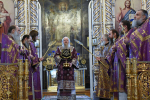 Высокопреосвященнейший схимитрополит Никон (Васин) и Преосвященнейший Евфимий, епископ Усманский, викарий Липецкой епархии, совершили Божественную литургию во Владимирском соборе Задонского Рождество-Богородицкого мужского монастыря