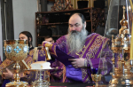 Высокопреосвященнейший схимитрополит Никон (Васин) и Преосвященнейший Евфимий, епископ Усманский, викарий Липецкой епархии, совершили Божественную литургию во Владимирском соборе Задонского Рождество-Богородицкого мужского монастыря