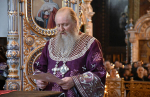 Высокопреосвященнейший схимитрополит Никон (Васин) и Преосвященнейший Евфимий, епископ Усманский, викарий Липецкой епархии, совершили Божественную литургию во Владимирском соборе Задонского Рождество-Богородицкого мужского монастыря