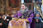 Высокопреосвященнейший схимитрополит Никон (Васин) и Преосвященнейший Евфимий, епископ Усманский, викарий Липецкой епархии, совершили Божественную литургию во Владимирском соборе Задонского Рождество-Богородицкого мужского монастыря
