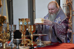 Высокопреосвященнейший схимитрополит Никон (Васин) и Преосвященнейший Евфимий, епископ Усманский, викарий Липецкой епархии, совершили Божественную литургию во Владимирском соборе Задонского Рождество-Богородицкого мужского монастыря