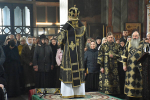 В Великий Пяток Преосвященнейший Евфимий, епископ Усманский, викарий Липецкой епархии, совершил Вечерню с выносом Плащаницы Спасителя