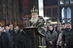 В Великий Пяток Преосвященнейший Евфимий, епископ Усманский, викарий Липецкой епархии, совершил Вечерню с выносом Плащаницы Спасителя