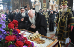 В Великий Пяток Преосвященнейший Евфимий, епископ Усманский, викарий Липецкой епархии, совершил Вечерню с выносом Плащаницы Спасителя