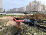 Энергетики раскопали улицу Стаханова от улицы Катукова до новых микрорайонов