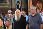 Высокопреосвященнейший схимитрополит Никон (Васин) и Преосвященнейший Евфимий, епископ Усманский, викарий Липецкой епархии, совершили Божественную литургию во Владимирском соборе Задонского Рождество-Богородицкого мужского монастыря