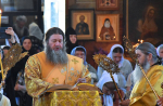 Высокопреосвященнейший схимитрополит Никон (Васин) и Преосвященнейший Евфимий, епископ Усманский, викарий Липецкой епархии, совершили Божественную литургию во Владимирском соборе Задонского Рождество-Богородицкого мужского монастыря