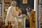 Высокопреосвященнейший схимитрополит Никон (Васин) и Преосвященнейший Евфимий, епископ Усманский, викарий Липецкой епархии, совершили Божественную литургию во Владимирском соборе Задонского Рождество-Богородицкого мужского монастыря