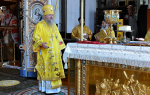 Высокопреосвященнейший схимитрополит Никон (Васин) и Преосвященнейший Евфимий, епископ Усманский, викарий Липецкой епархии, совершили Божественную литургию во Владимирском соборе Задонского Рождество-Богородицкого мужского монастыря