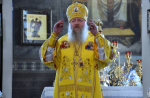 Высокопреосвященнейший схимитрополит Никон (Васин) и Преосвященнейший Евфимий, епископ Усманский, викарий Липецкой епархии, совершили Божественную литургию во Владимирском соборе Задонского Рождество-Богородицкого мужского монастыря